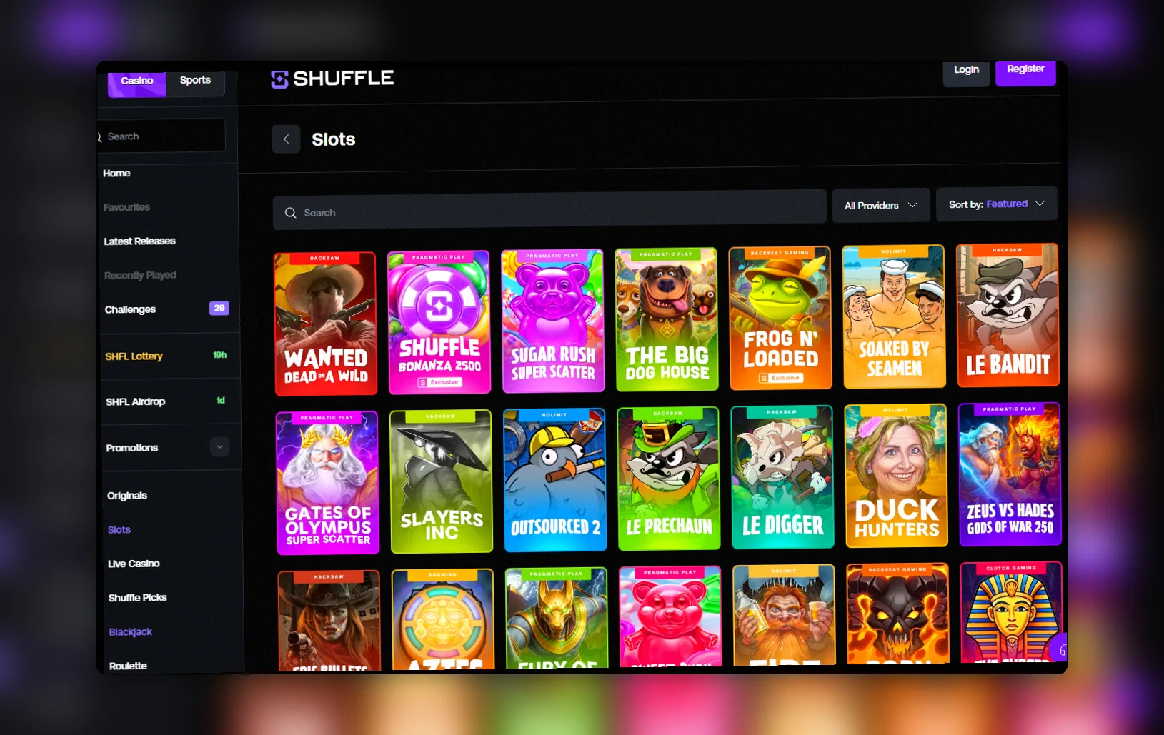 Shuffle Casino slots Norge